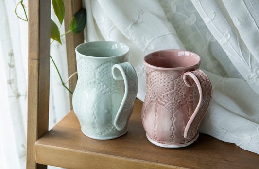 Lace Series Mug - Aqua Celadon