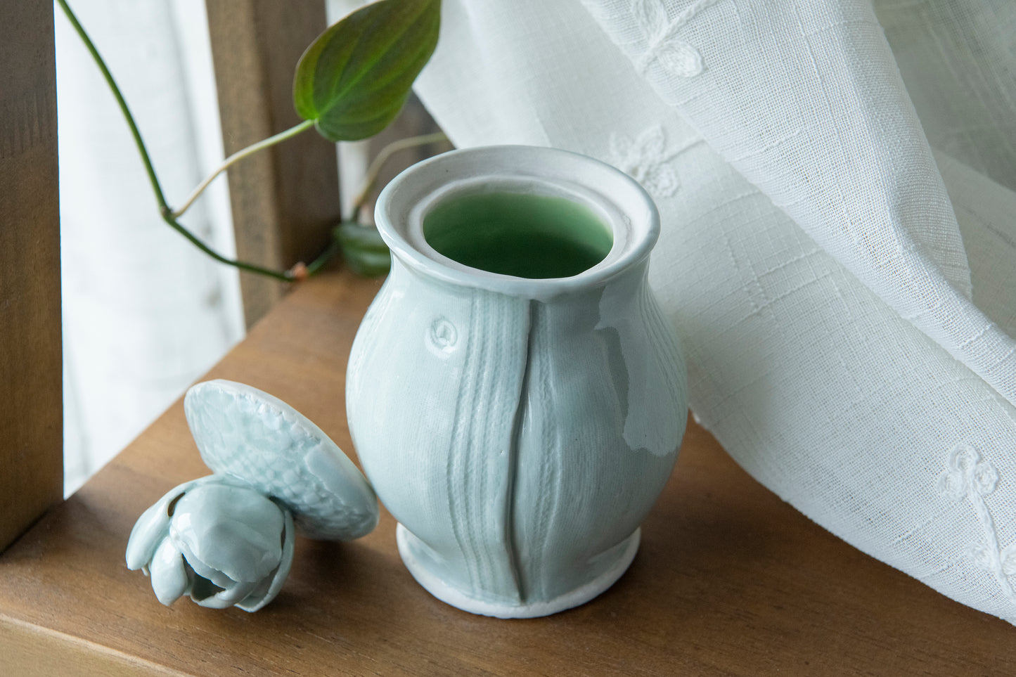 Linen Series Spice Jar - Celadon