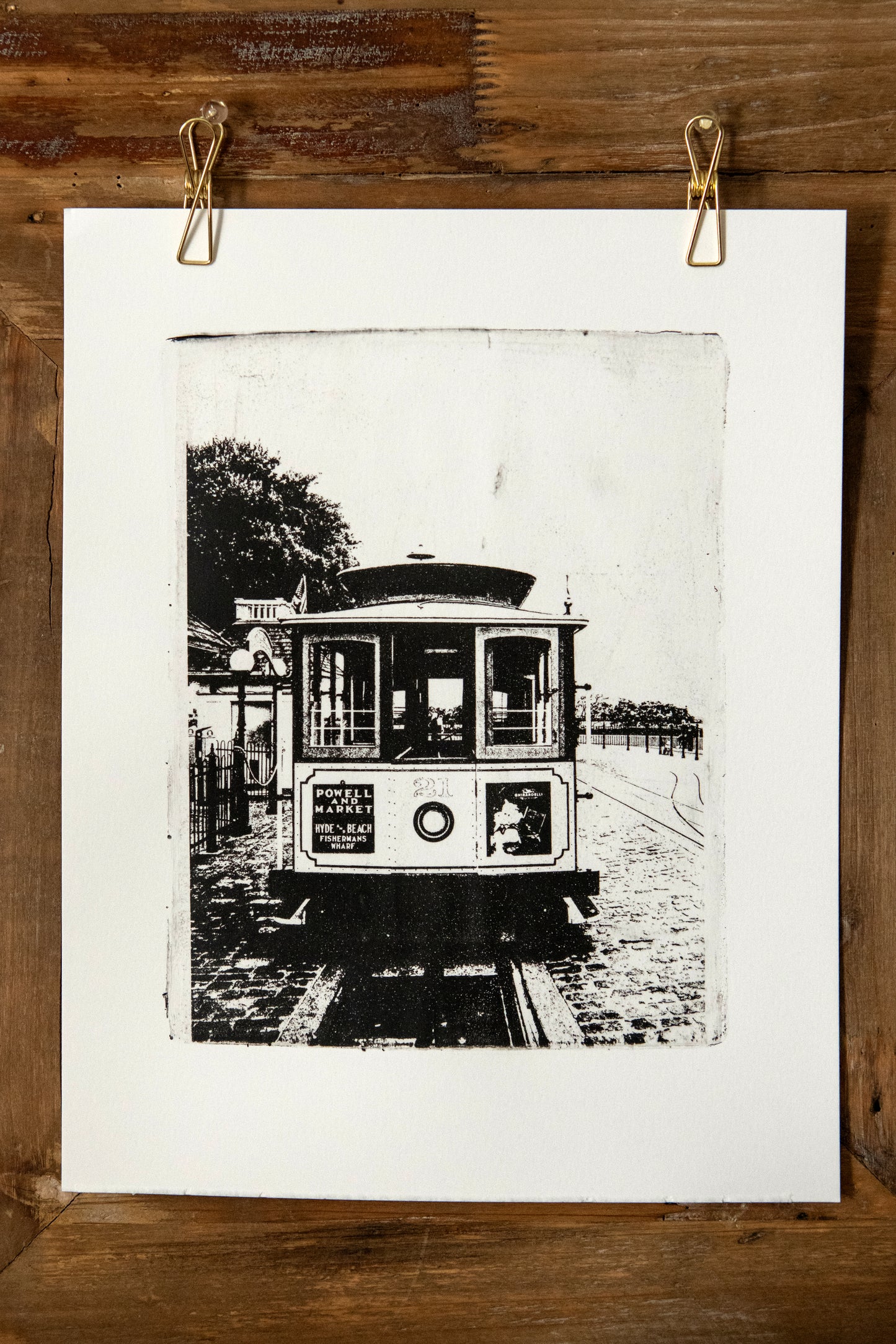 Gel Plate Mono Print - San Francisco