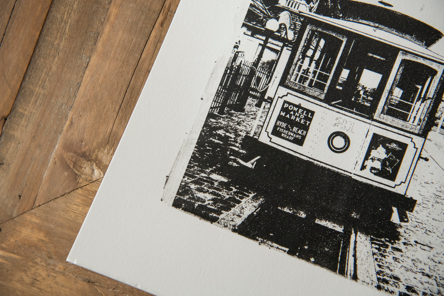 Gel Plate Mono Print - San Francisco