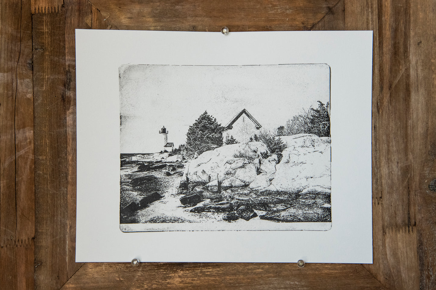 Gel Plate Mono Print - Annisquam Light