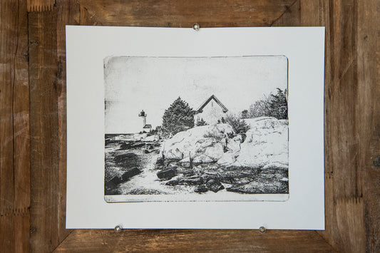 Gel Plate Mono Print - Annisquam Light