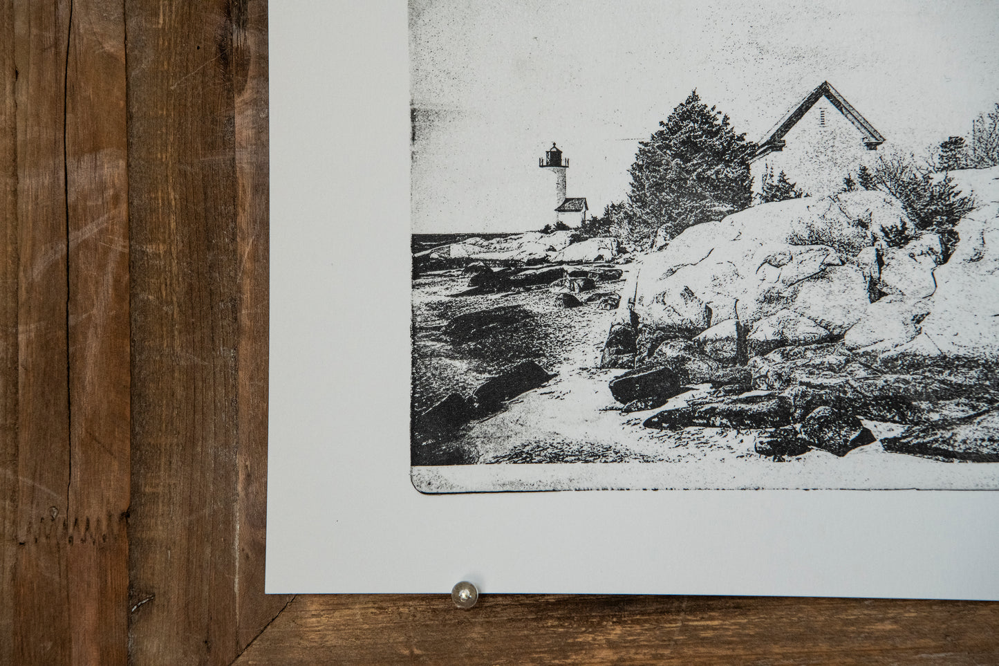 Gel Plate Mono Print - Annisquam Light