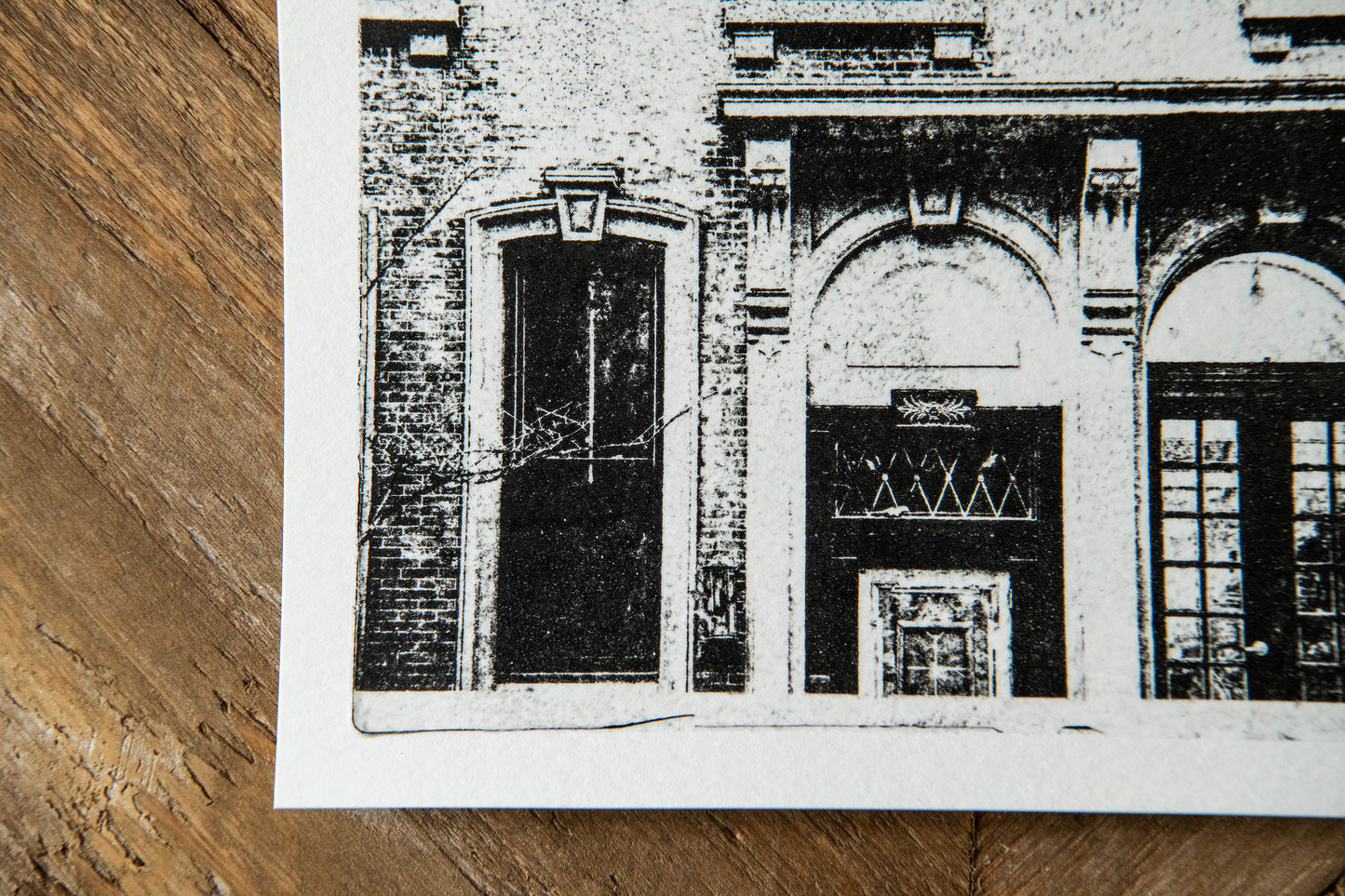 Gel Plate Mono Print - Brownstone