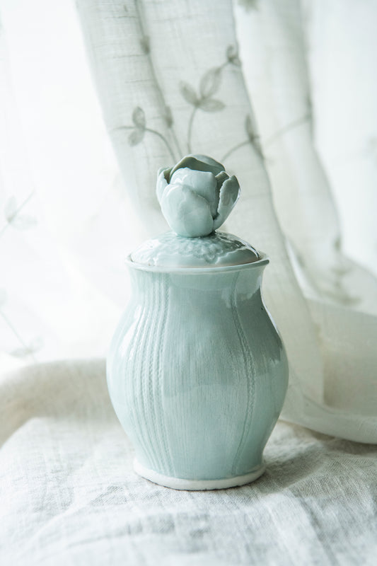 Linen Series Spice Jar - Celadon