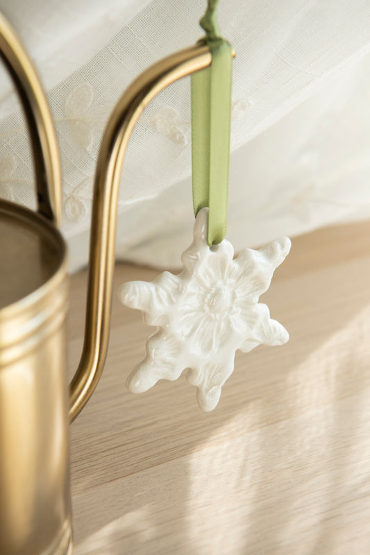 Porcelain Snowflake Ornament