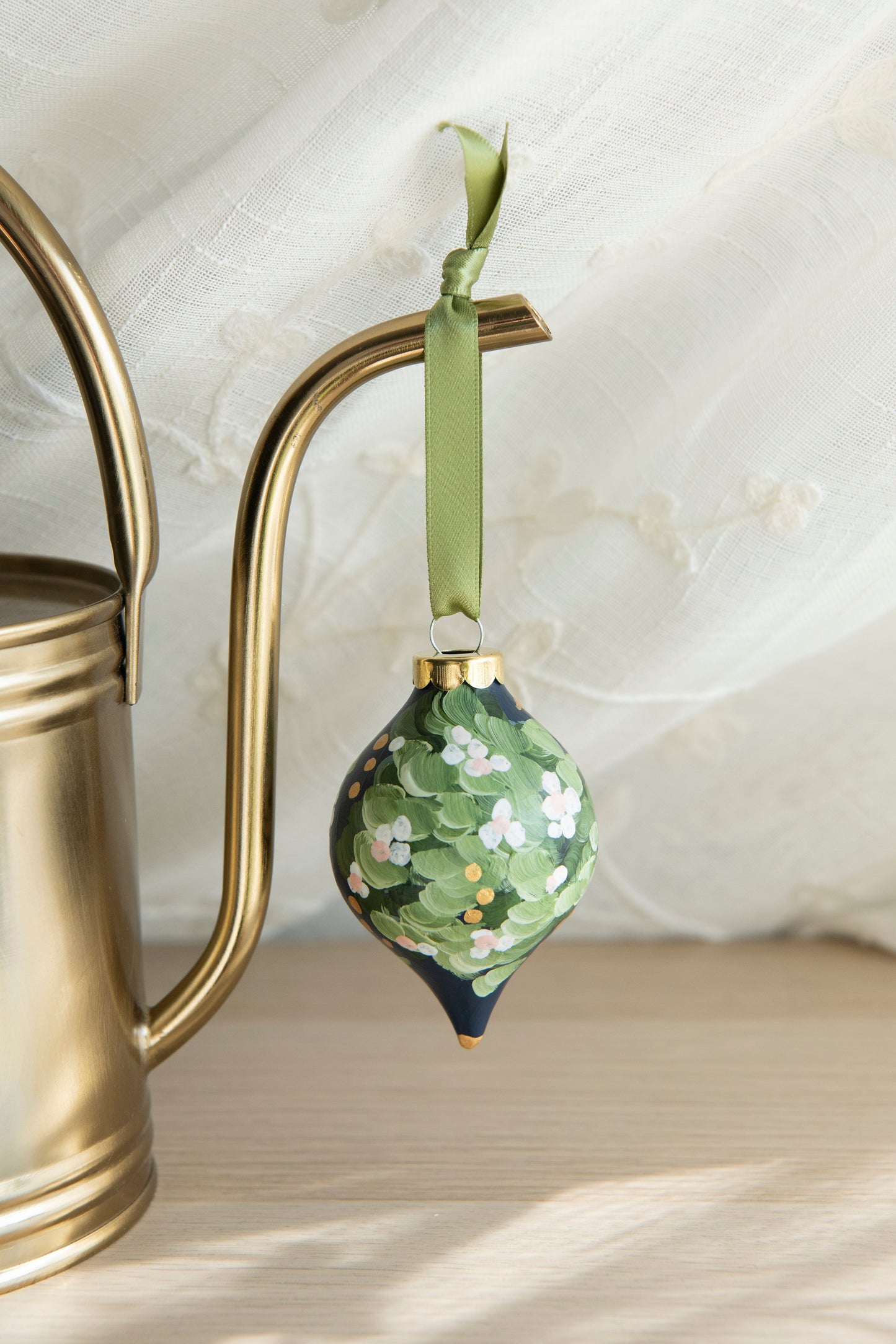 Hand Painted Ornaments - White Berries