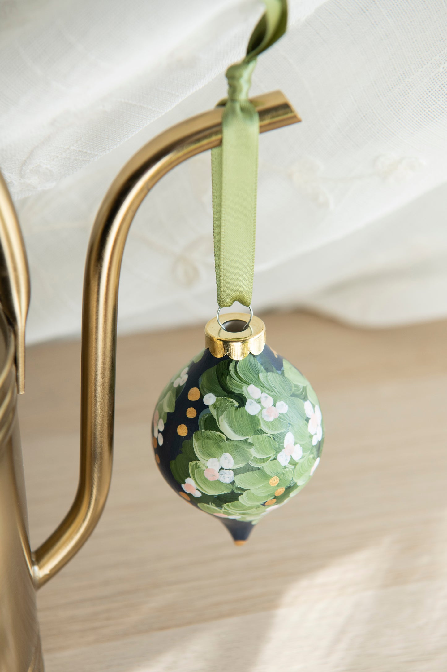 Hand Painted Ornaments - White Berries