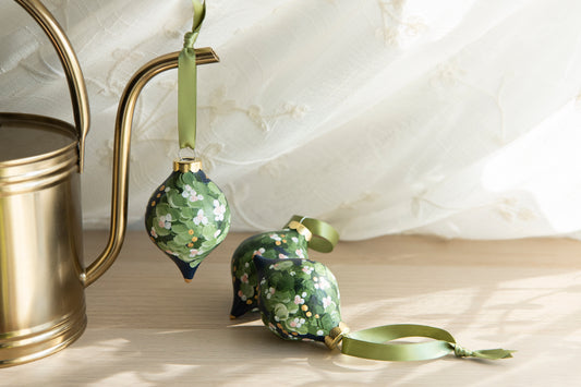 Hand Painted Ornaments - White Berries