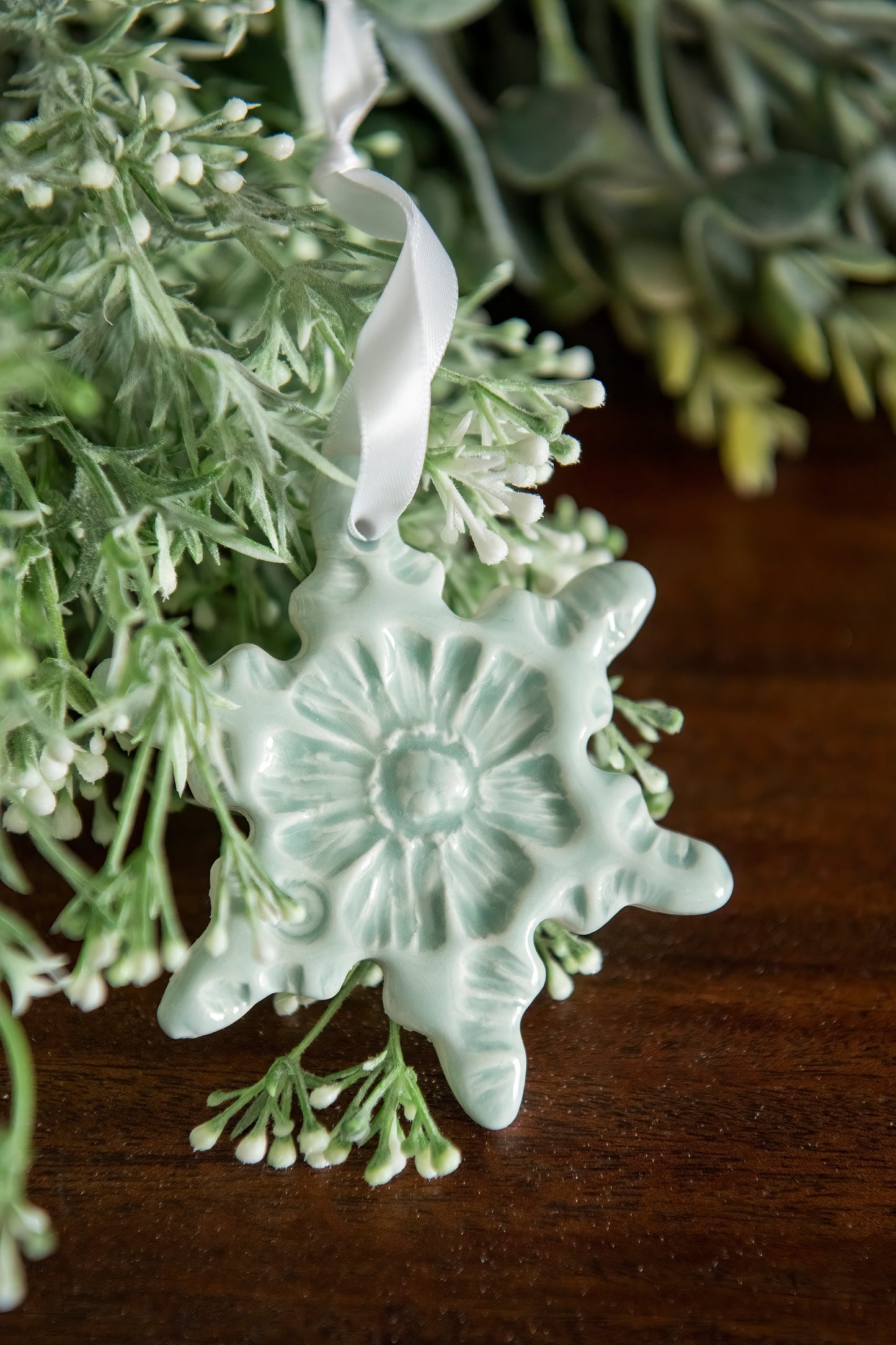 Porcelain Snowflake Ornament