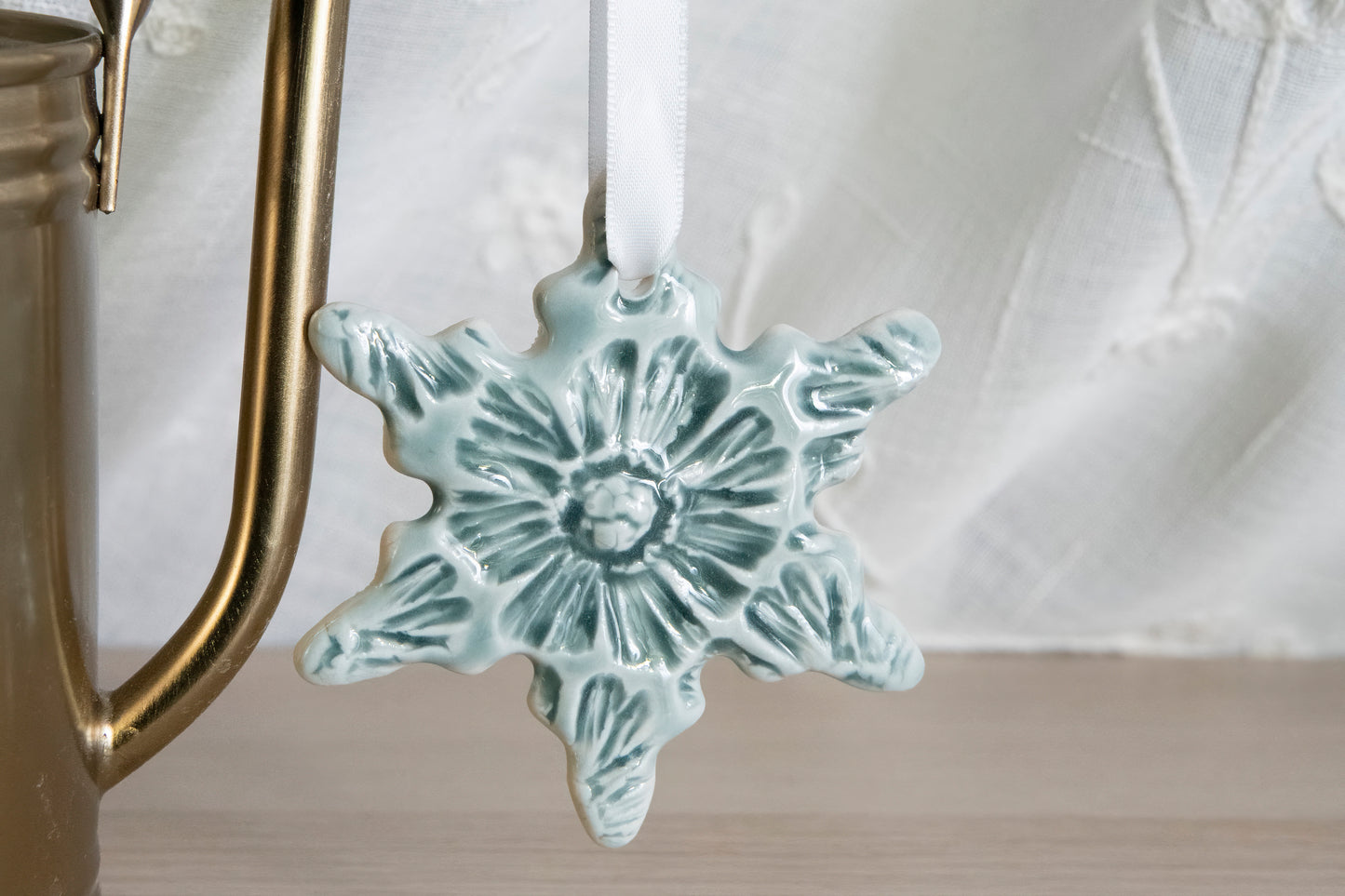 Porcelain Snowflake Ornament