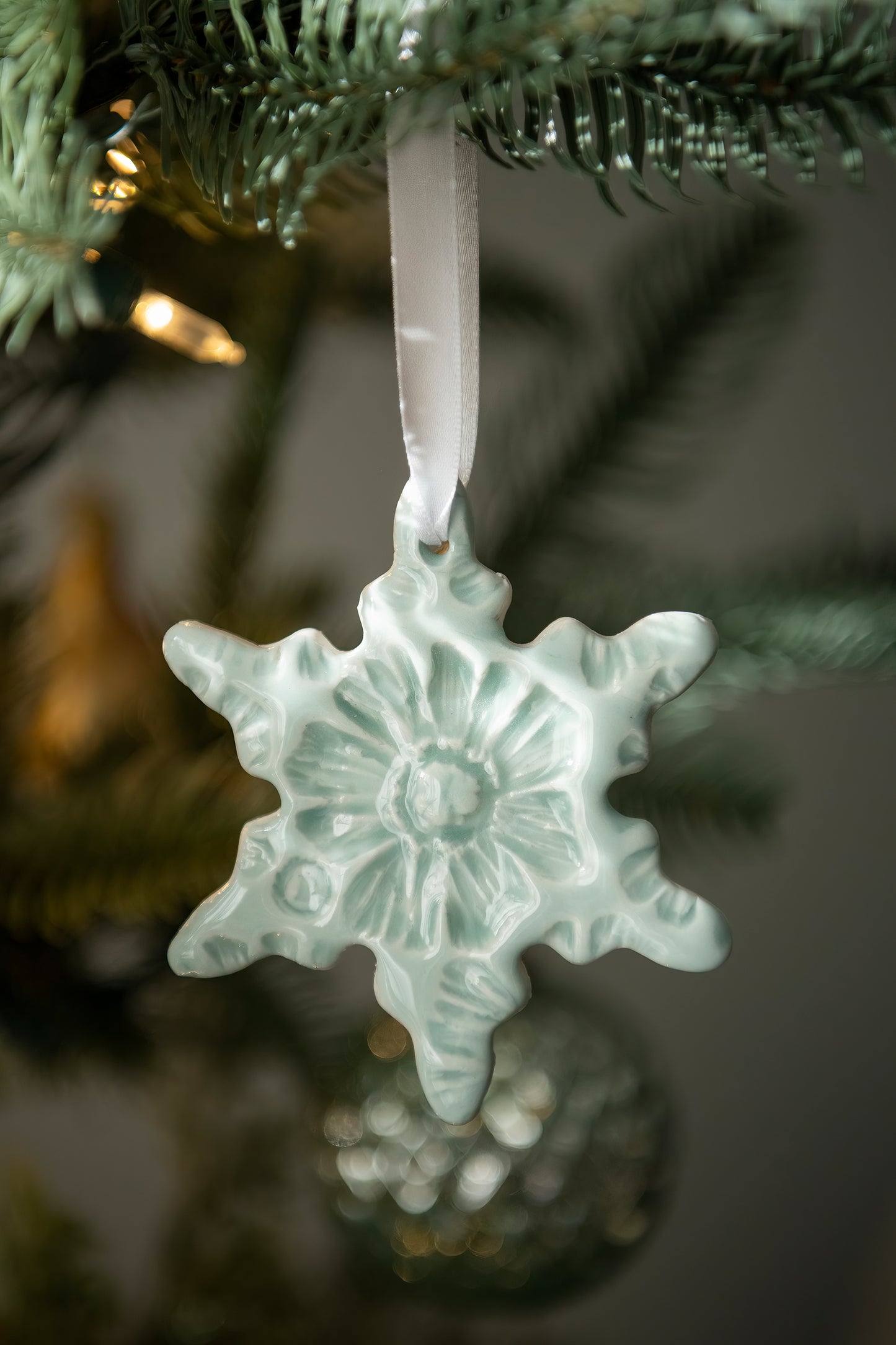 Porcelain Snowflake Ornament