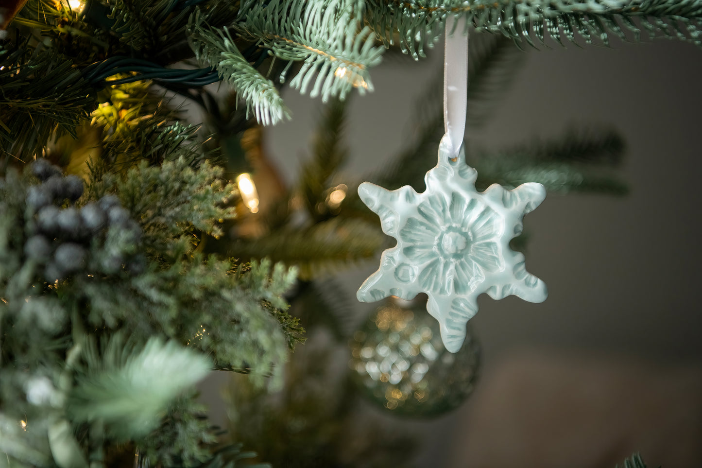 Porcelain Snowflake Ornament